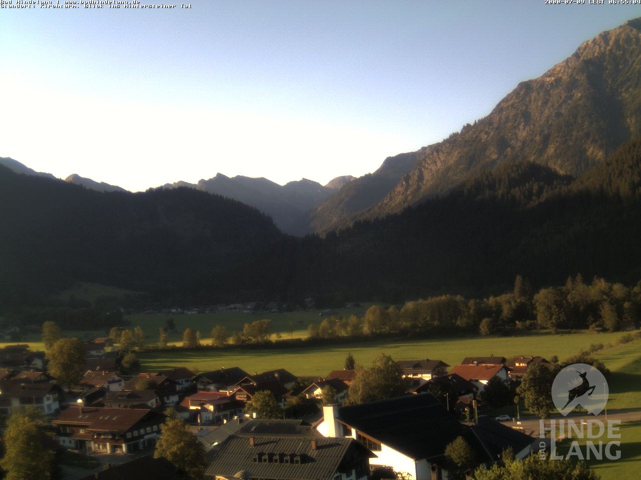 Archiv Foto Webcam Kirchturmblick Richtung Hintersteiner Tal