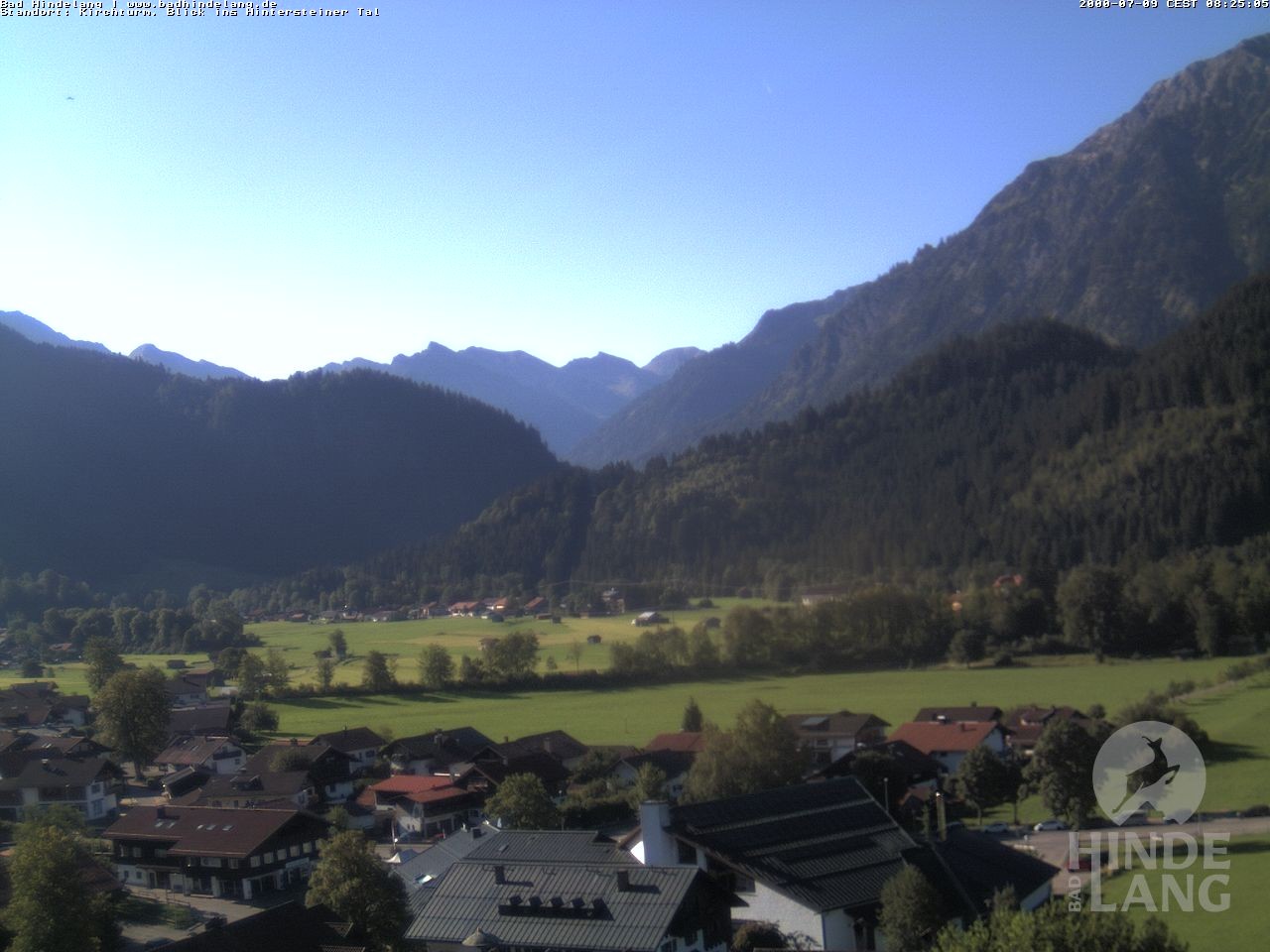 Archiv Foto Webcam Kirchturmblick Richtung Hintersteiner Tal