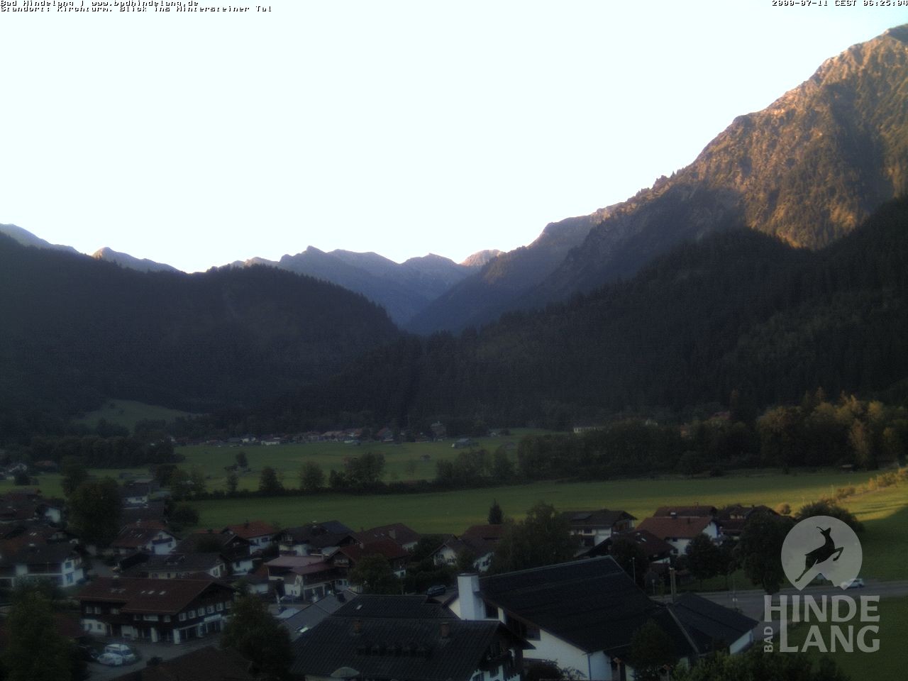 Archived image Webcam View of the church Bad Hindelang