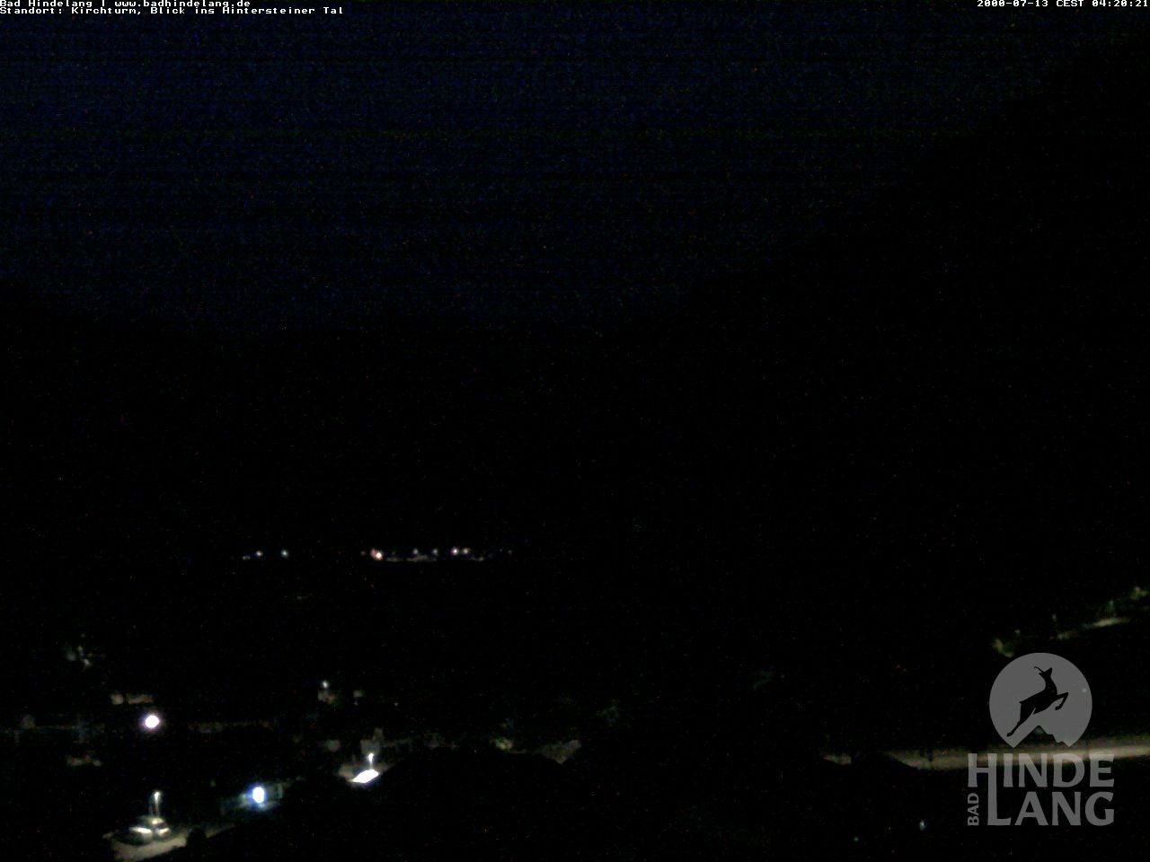 Archiv Foto Webcam Kirchturmblick Richtung Hintersteiner Tal