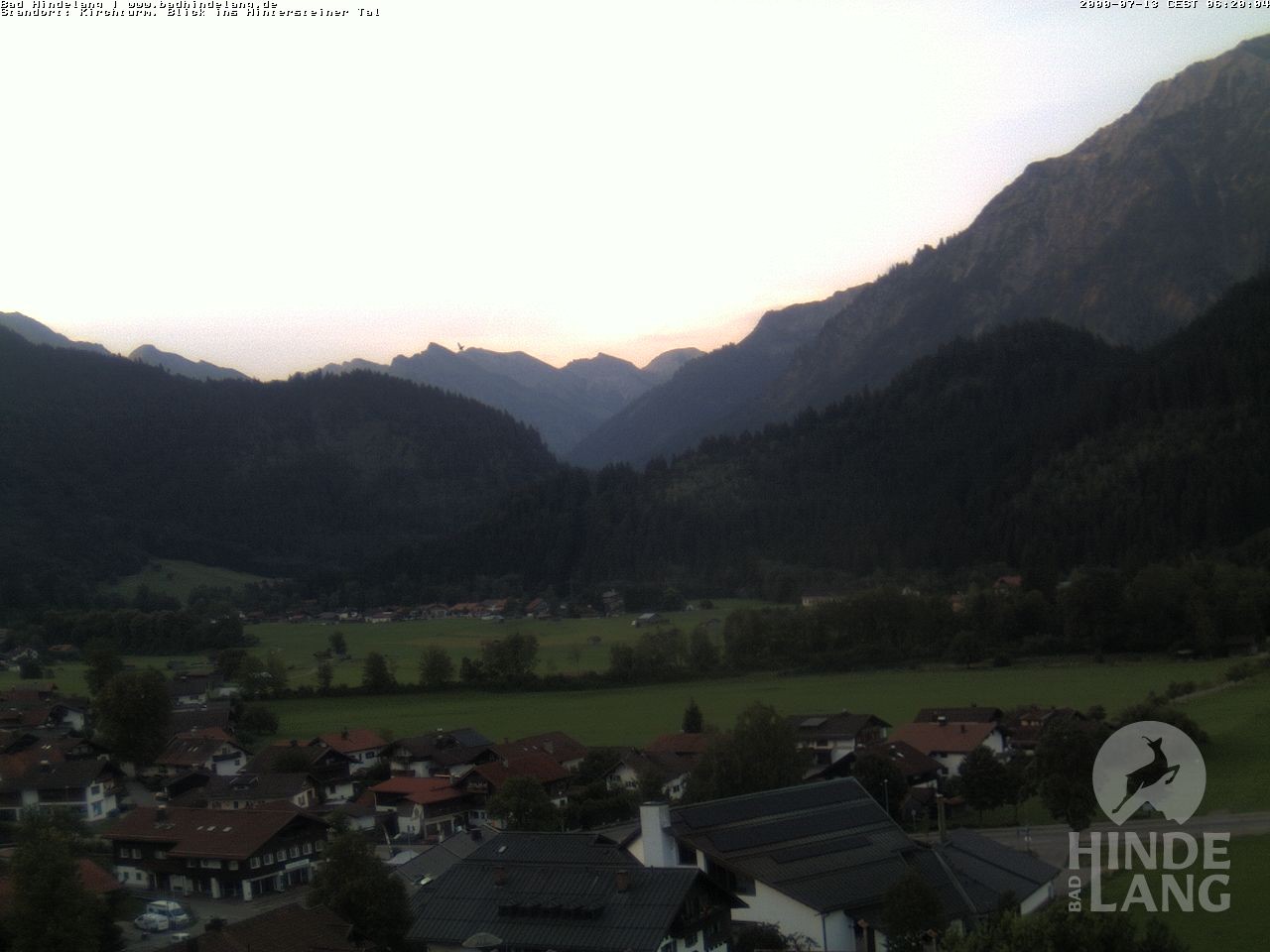 Archiv Foto Webcam Kirchturmblick Richtung Hintersteiner Tal