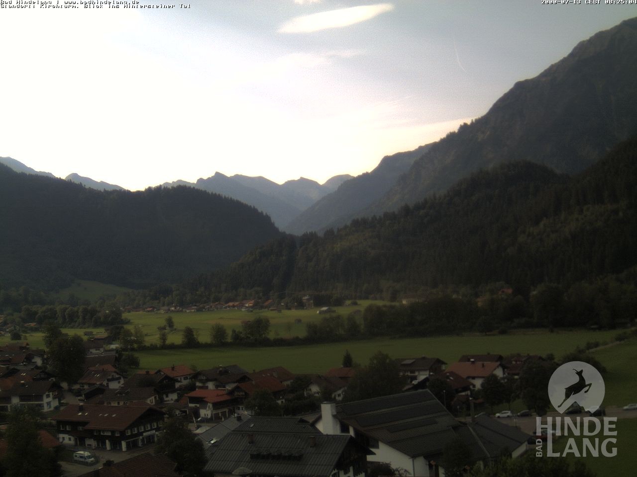 Archiv Foto Webcam Kirchturmblick Richtung Hintersteiner Tal