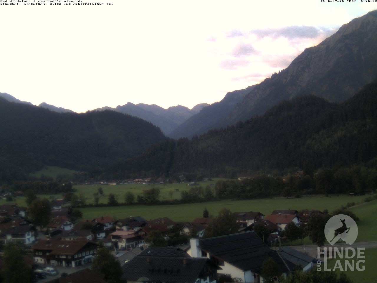 Archiv Foto Webcam Kirchturmblick Richtung Hintersteiner Tal