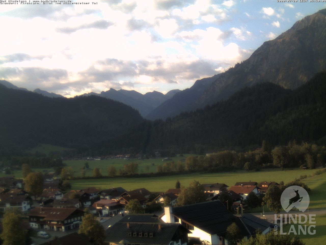 Archiv Foto Webcam Kirchturmblick Richtung Hintersteiner Tal