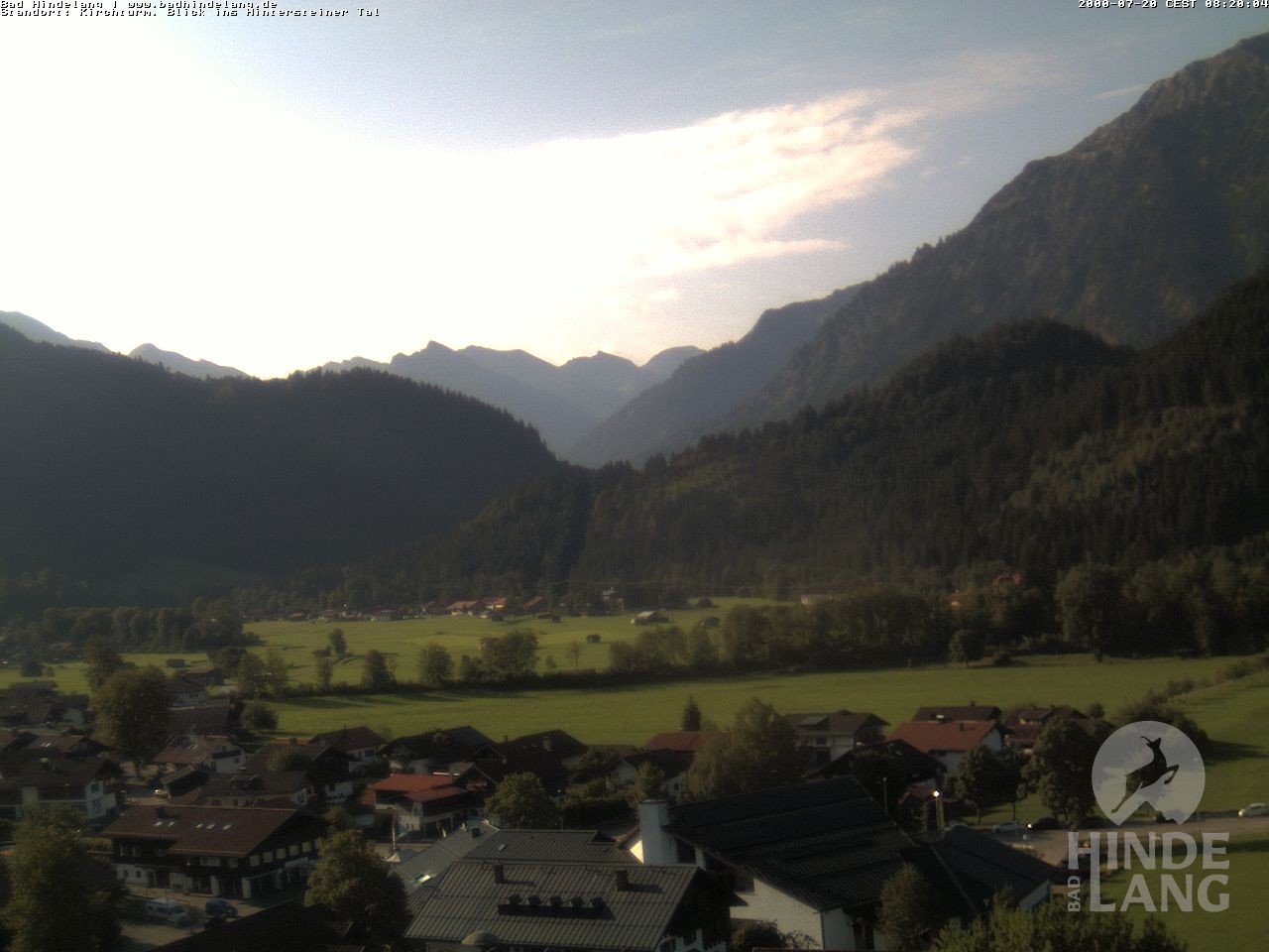Archiv Foto Webcam Kirchturmblick Richtung Hintersteiner Tal