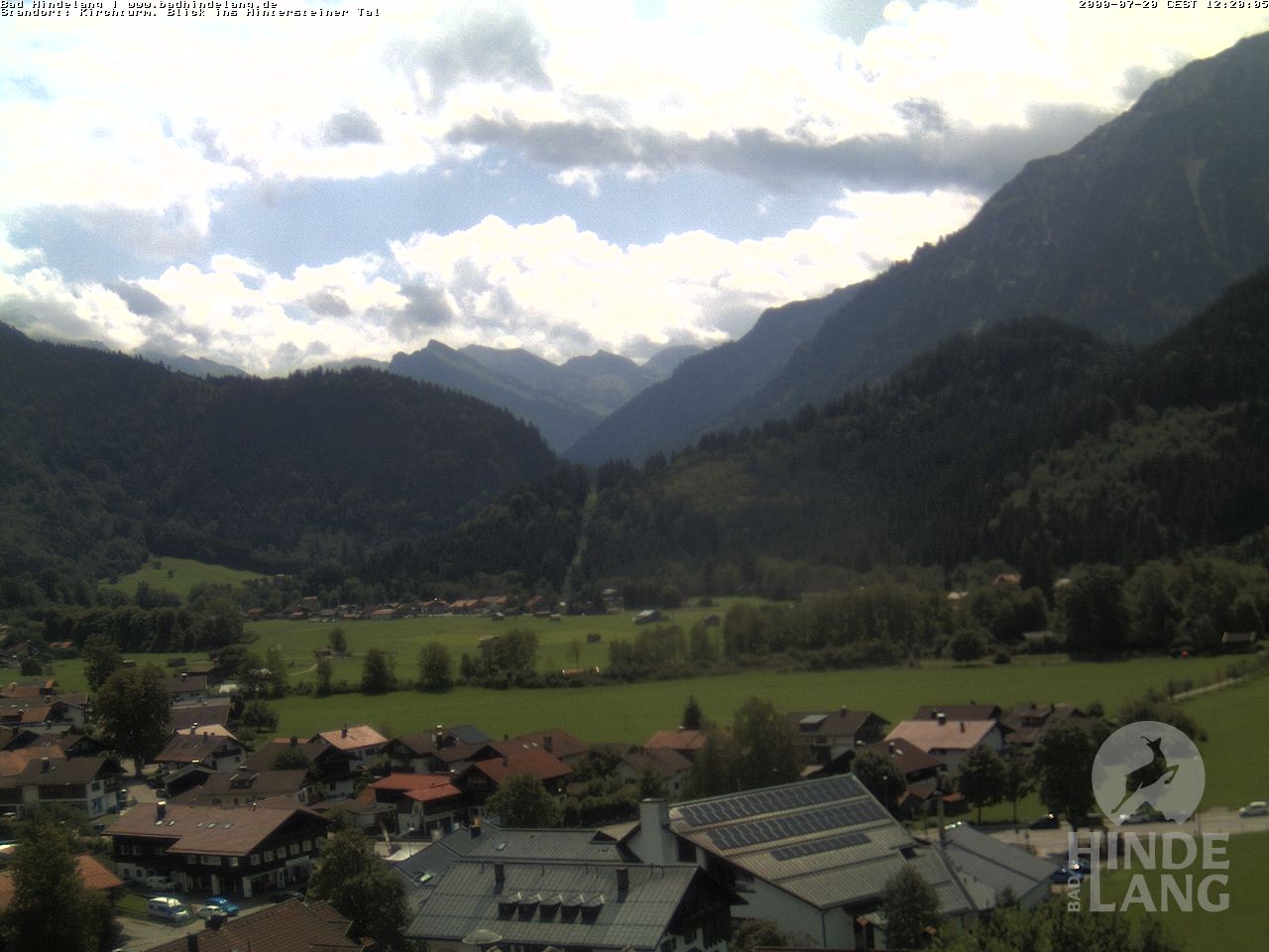 Archiv Foto Webcam Kirchturmblick Richtung Hintersteiner Tal