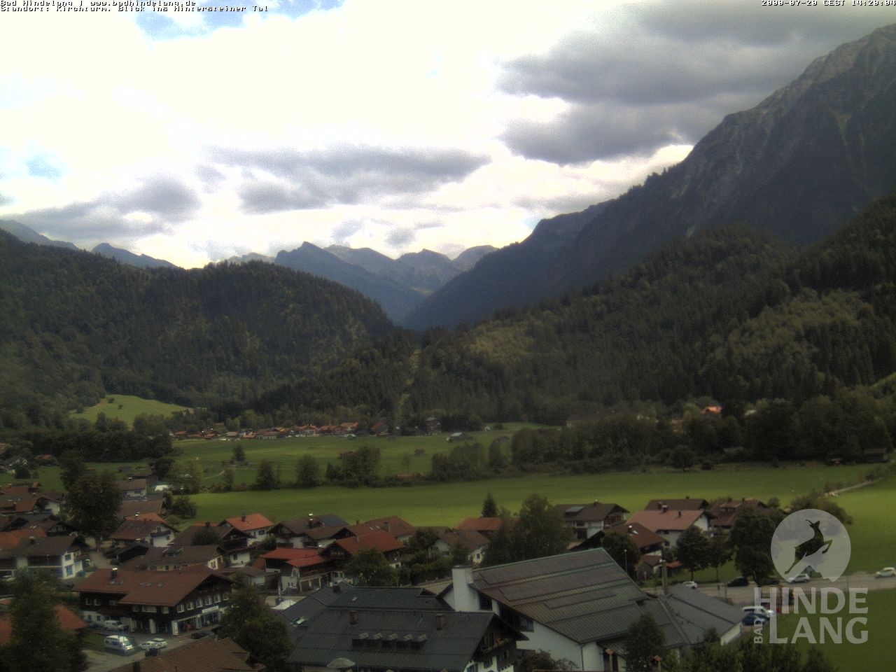 Archiv Foto Webcam Kirchturmblick Richtung Hintersteiner Tal