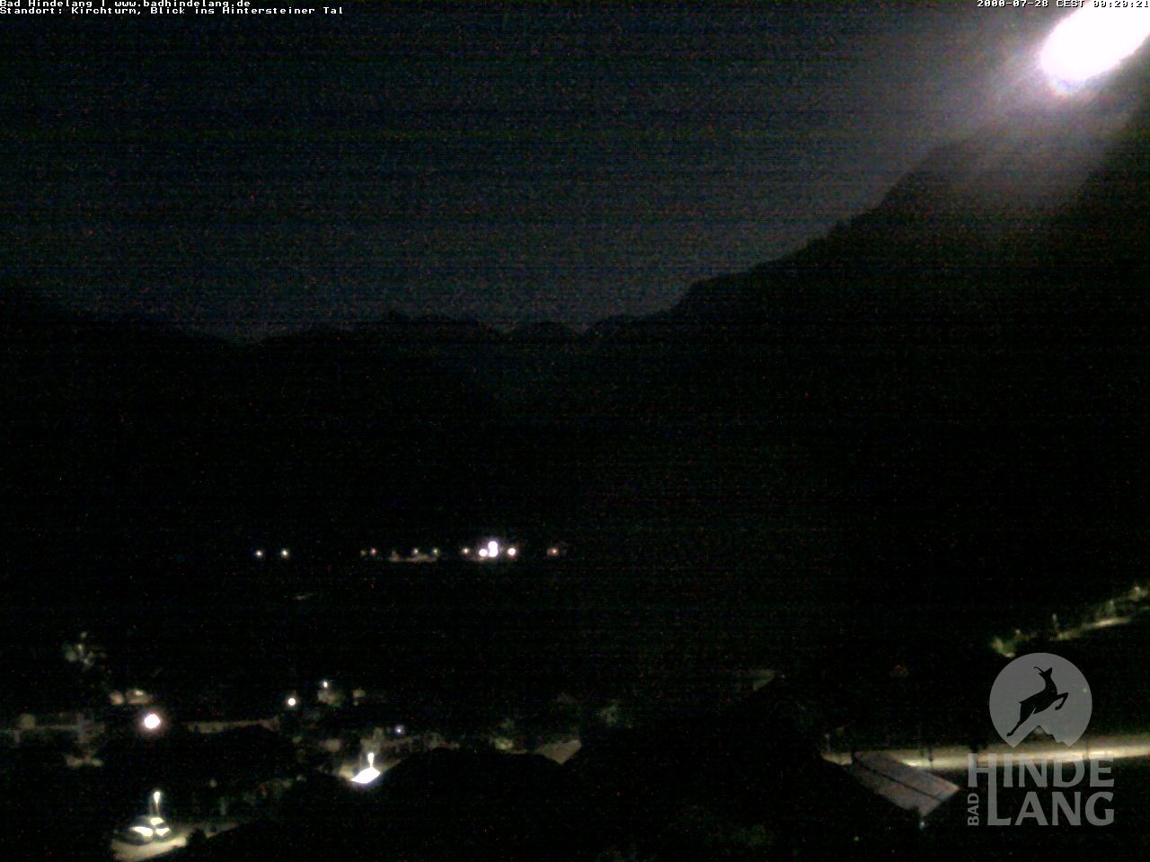Archiv Foto Webcam Kirchturmblick Richtung Hintersteiner Tal