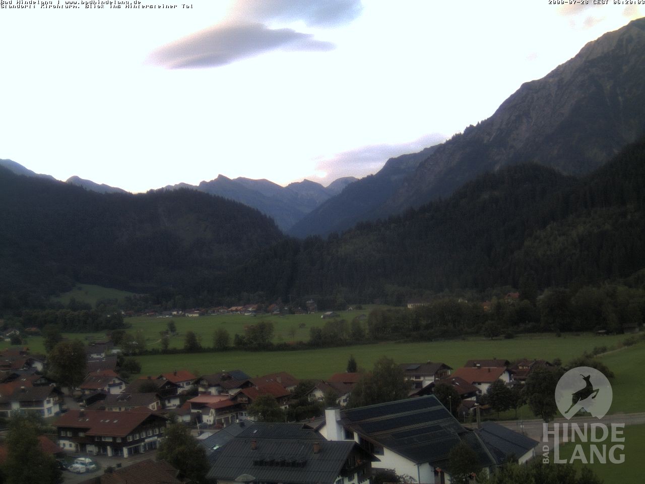 Archiv Foto Webcam Kirchturmblick Richtung Hintersteiner Tal