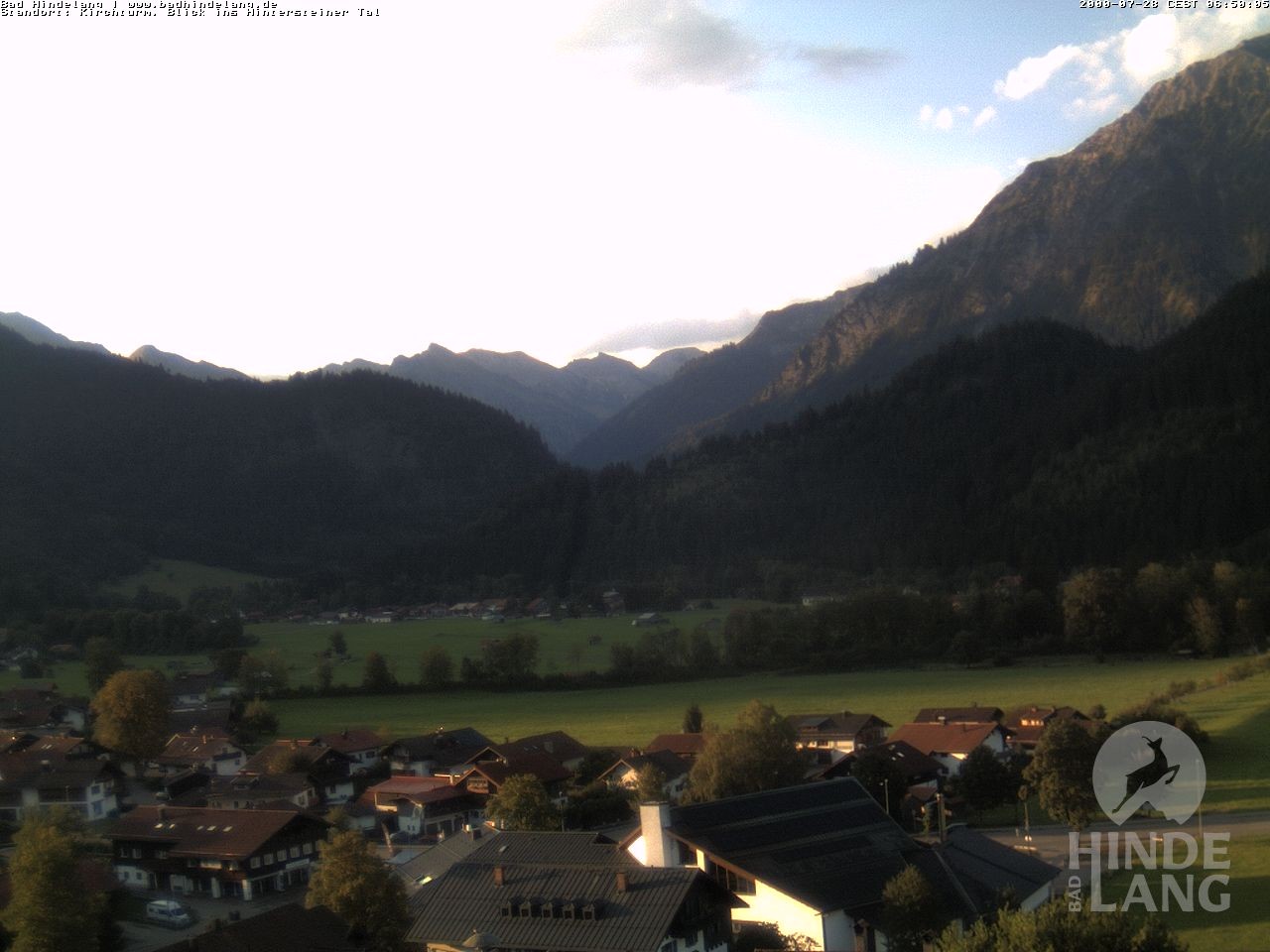 Archiv Foto Webcam Kirchturmblick Richtung Hintersteiner Tal