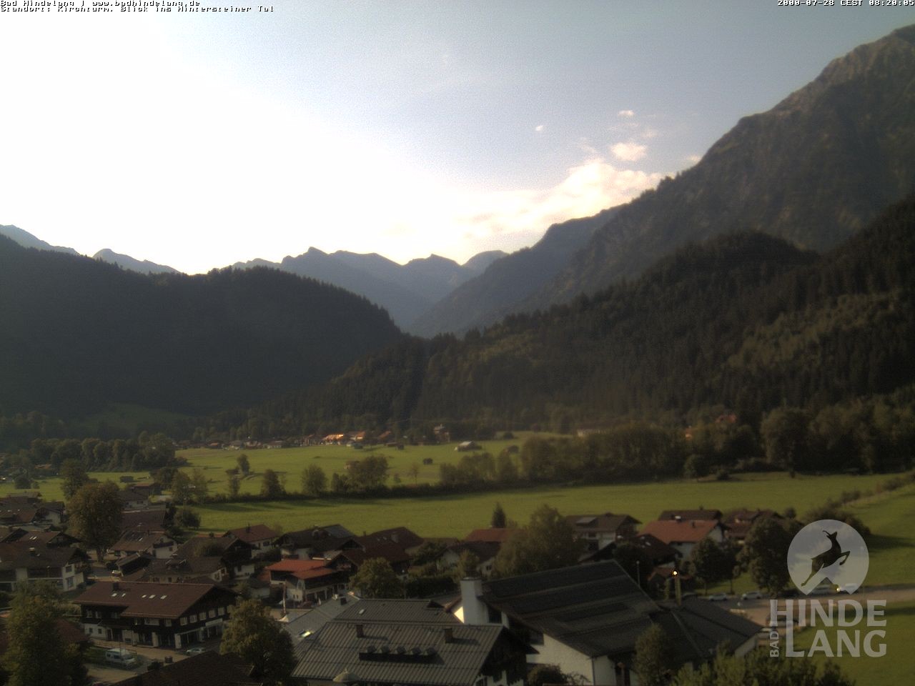 Archiv Foto Webcam Kirchturmblick Richtung Hintersteiner Tal