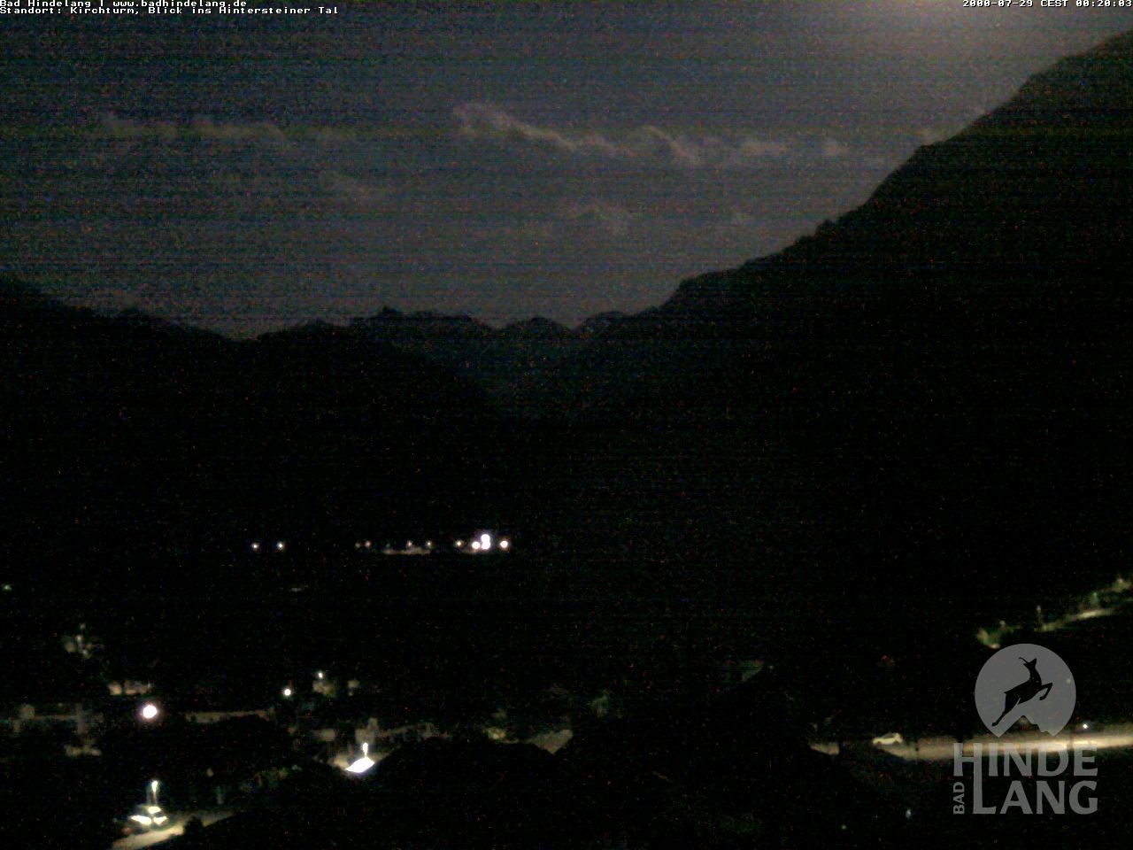 Archiv Foto Webcam Kirchturmblick Richtung Hintersteiner Tal