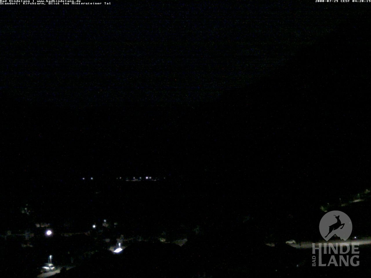 Archiv Foto Webcam Kirchturmblick Richtung Hintersteiner Tal