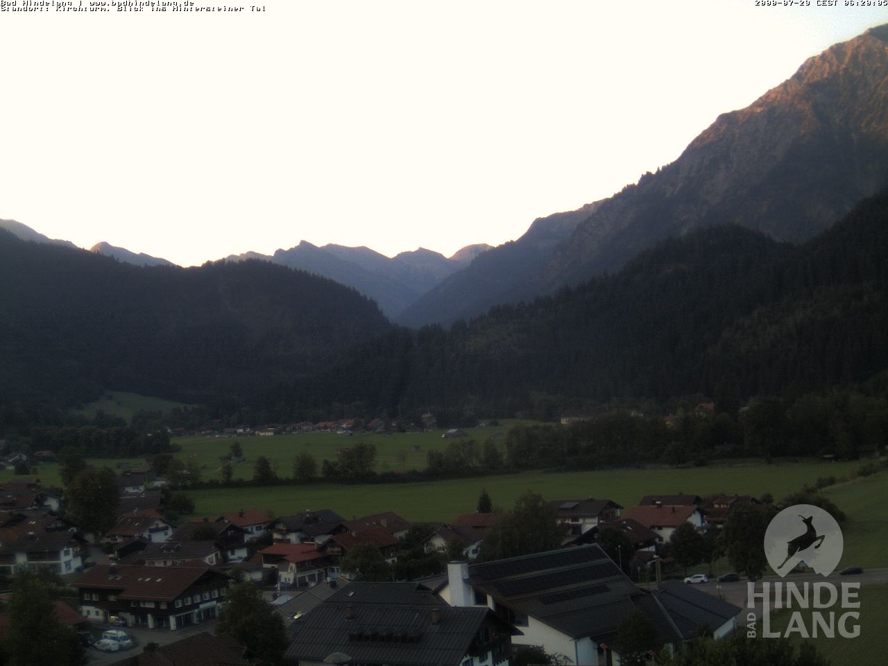 Archiv Foto Webcam Kirchturmblick Richtung Hintersteiner Tal