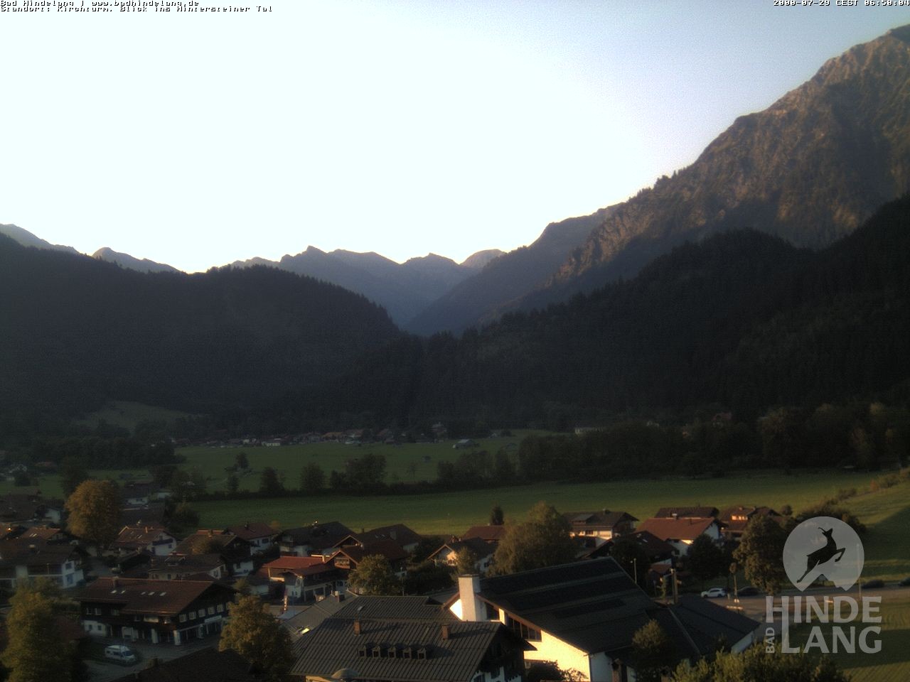 Archiv Foto Webcam Kirchturmblick Richtung Hintersteiner Tal