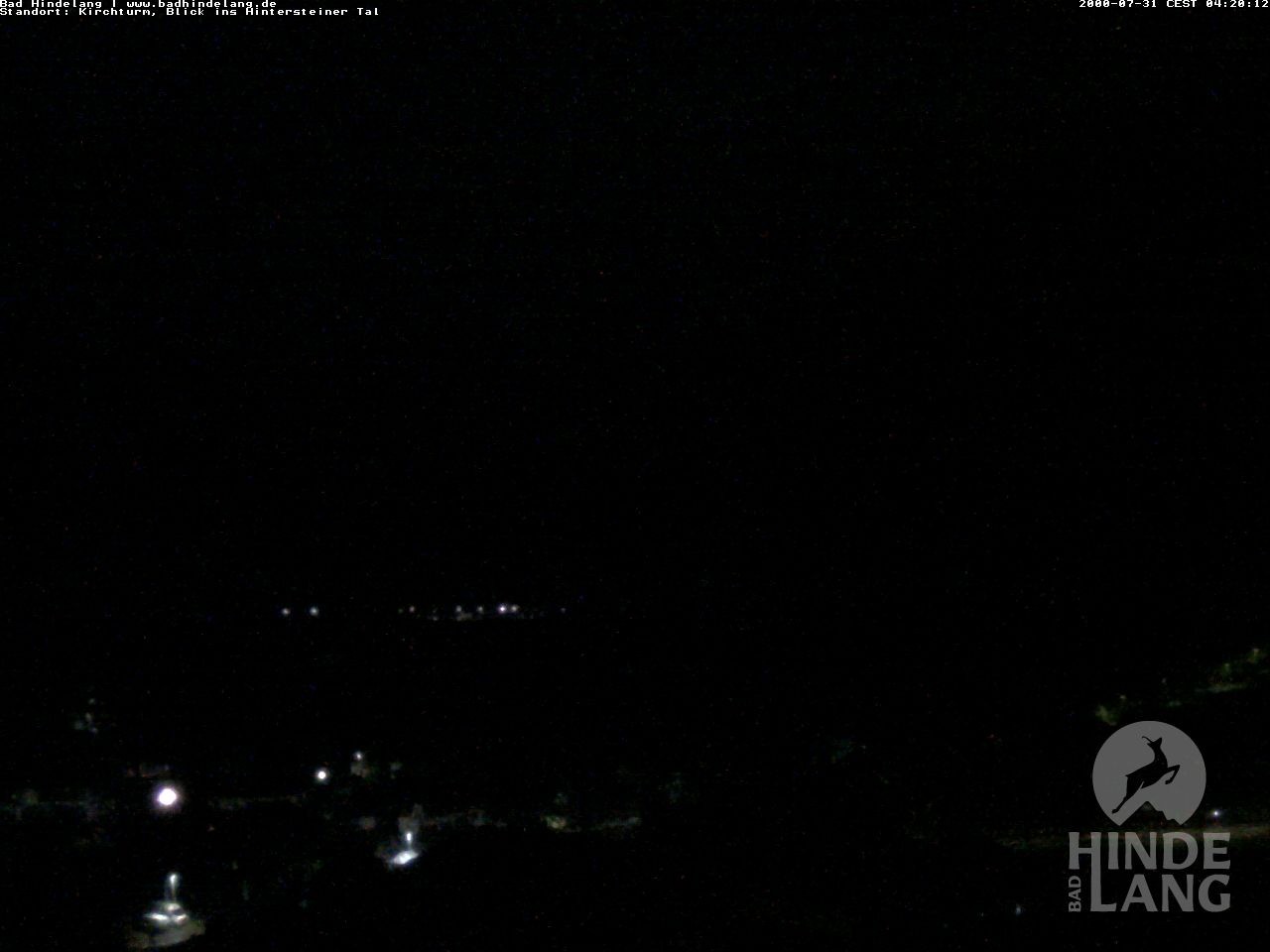 Archiv Foto Webcam Kirchturmblick Richtung Hintersteiner Tal