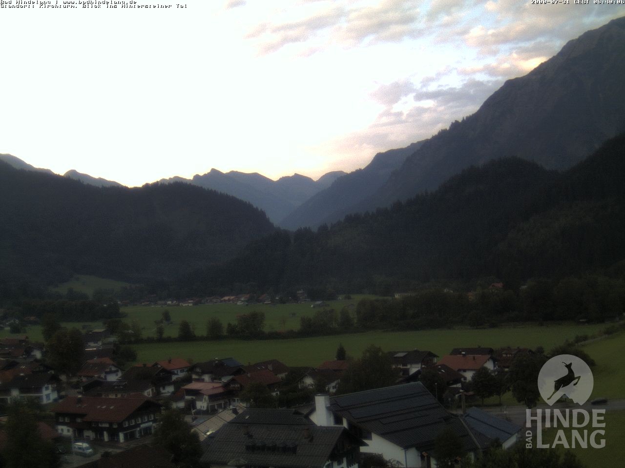 Archiv Foto Webcam Kirchturmblick Richtung Hintersteiner Tal