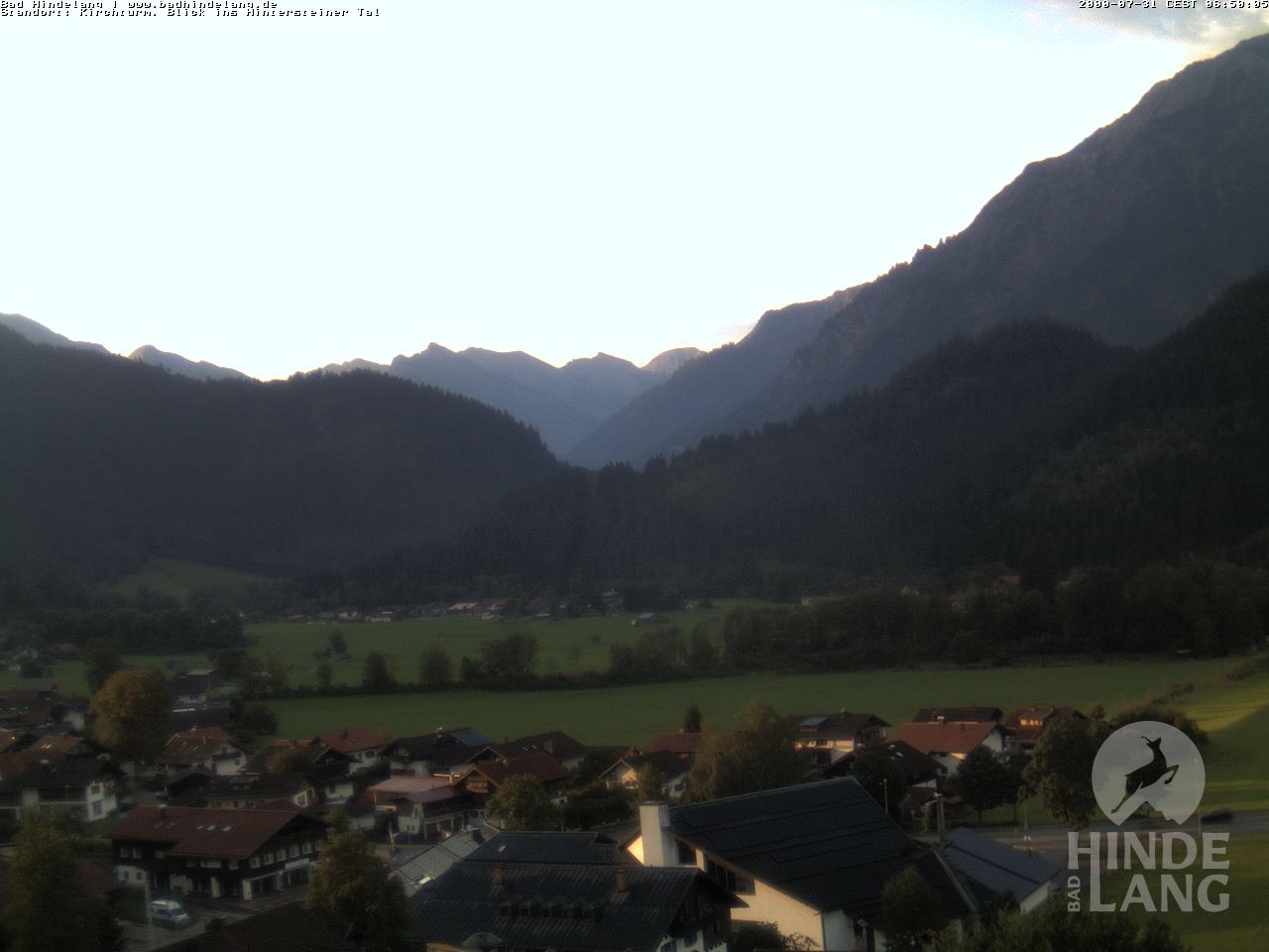 Archiv Foto Webcam Kirchturmblick Richtung Hintersteiner Tal