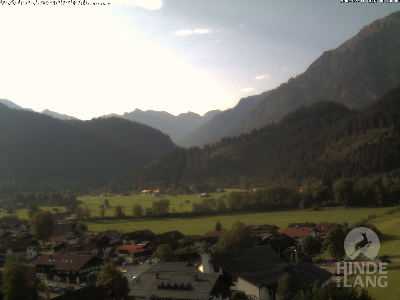 Archiv Foto Webcam Kirchturmblick Richtung Hintersteiner Tal