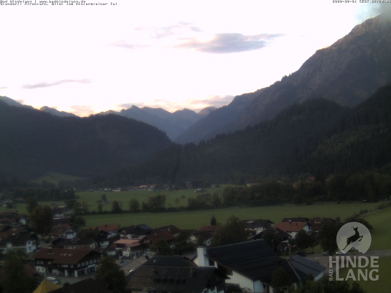 Archived image Webcam View of the church Bad Hindelang