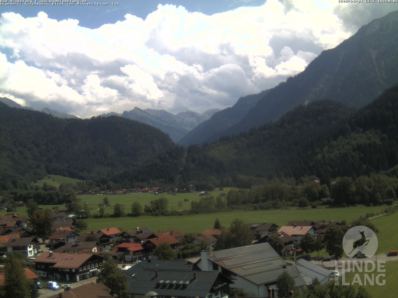 Archiv Foto Webcam Kirchturmblick Richtung Hintersteiner Tal