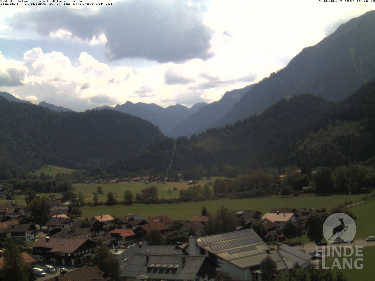 Archiv Foto Webcam Kirchturmblick Richtung Hintersteiner Tal