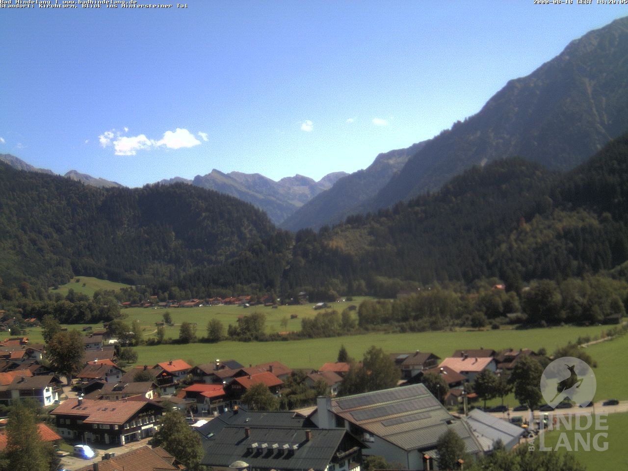 Archiv Foto Webcam Kirchturmblick Richtung Hintersteiner Tal