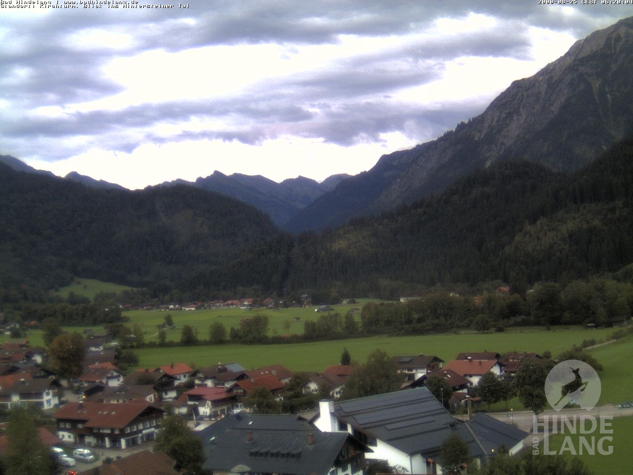 Archived image Webcam View of the church Bad Hindelang