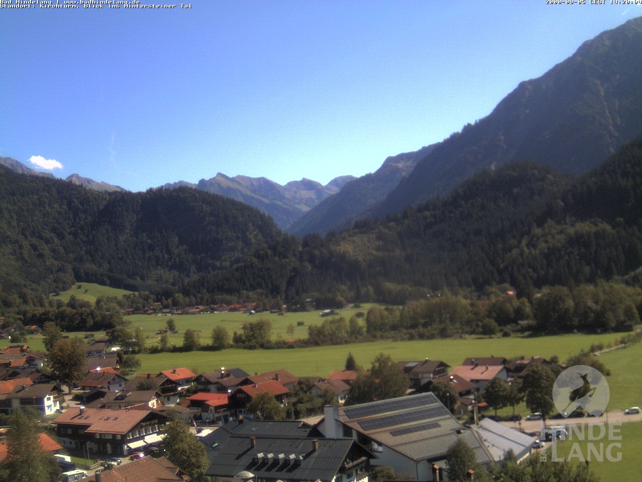 Archiv Foto Webcam Kirchturmblick Richtung Hintersteiner Tal