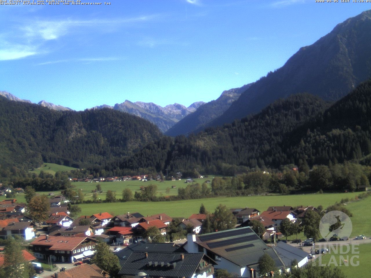 Archiv Foto Webcam Kirchturmblick Richtung Hintersteiner Tal