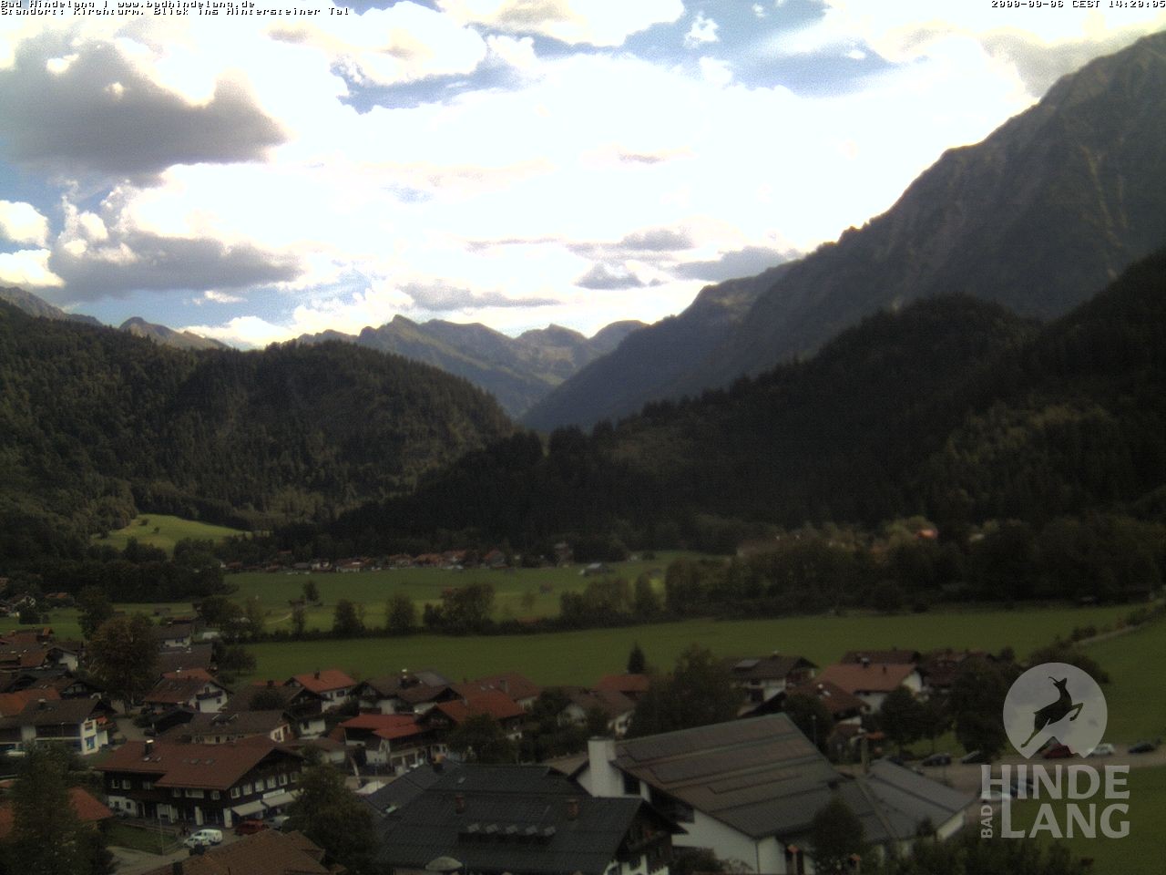 Archiv Foto Webcam Kirchturmblick Richtung Hintersteiner Tal