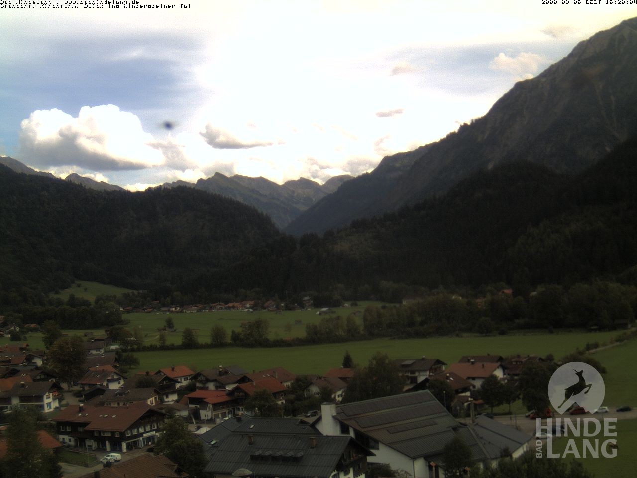Archiv Foto Webcam Kirchturmblick Richtung Hintersteiner Tal