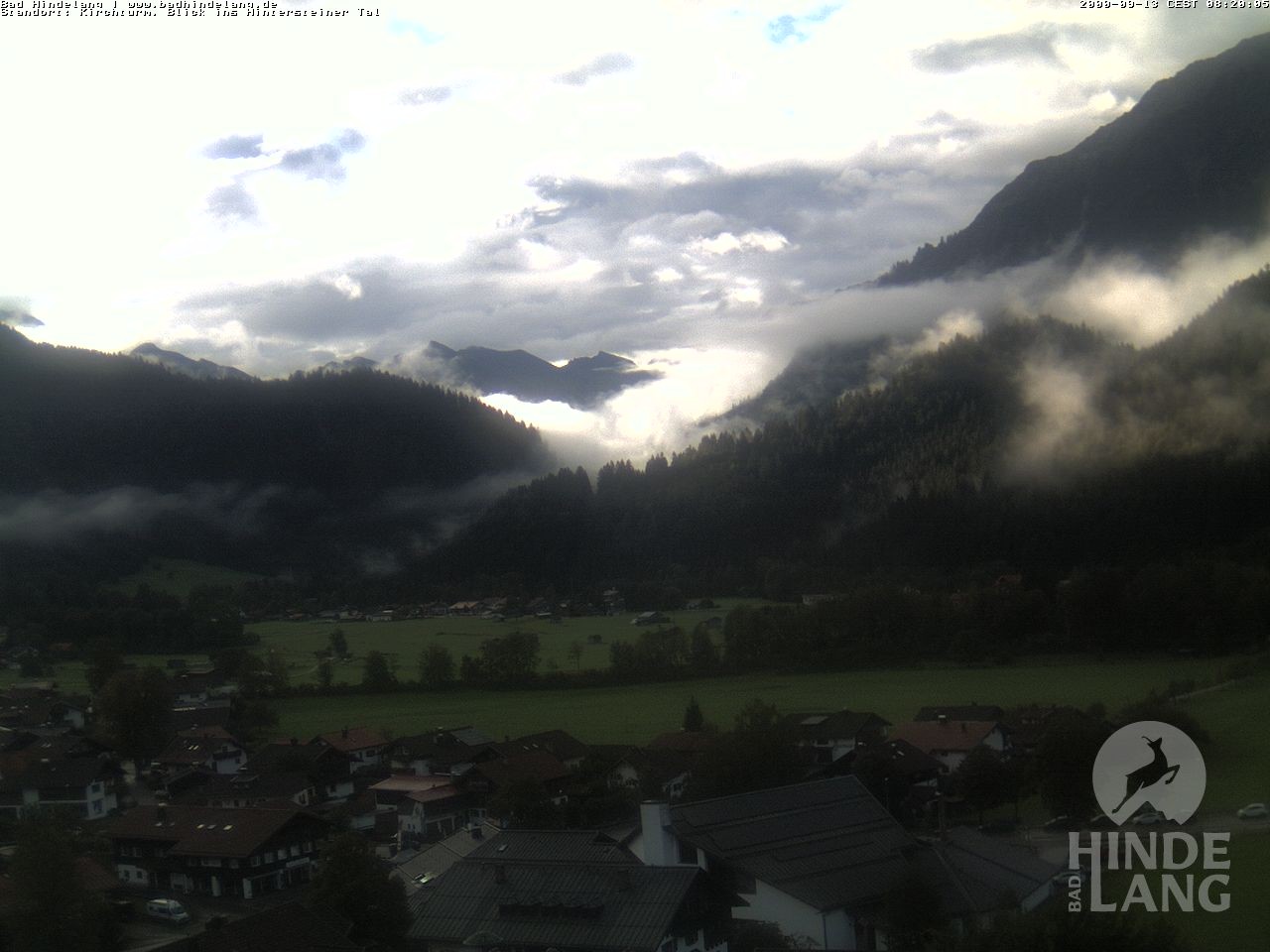 Archiv Foto Webcam Kirchturmblick Richtung Hintersteiner Tal