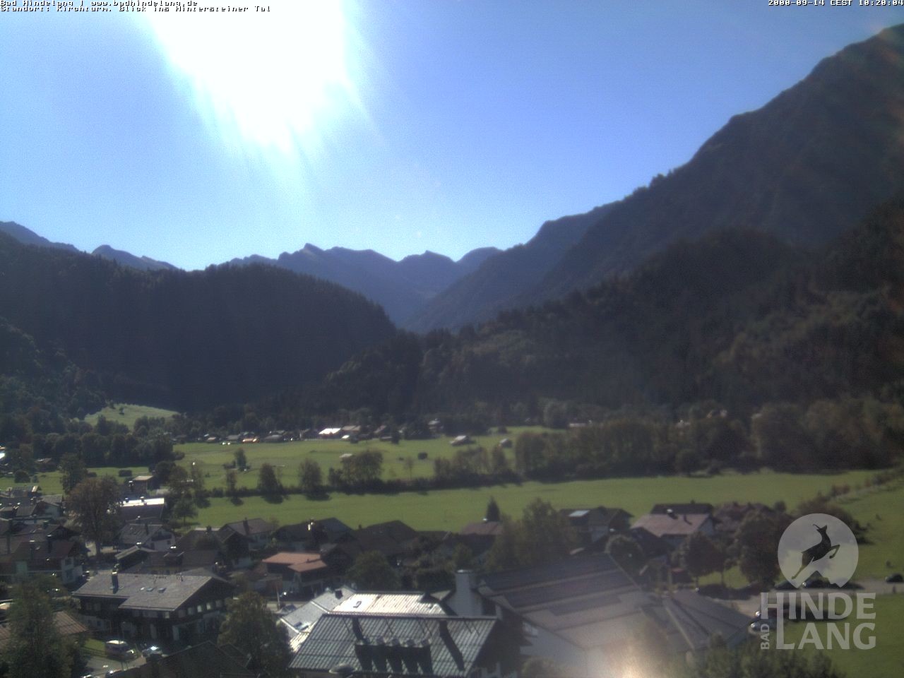 Archiv Foto Webcam Kirchturmblick Richtung Hintersteiner Tal