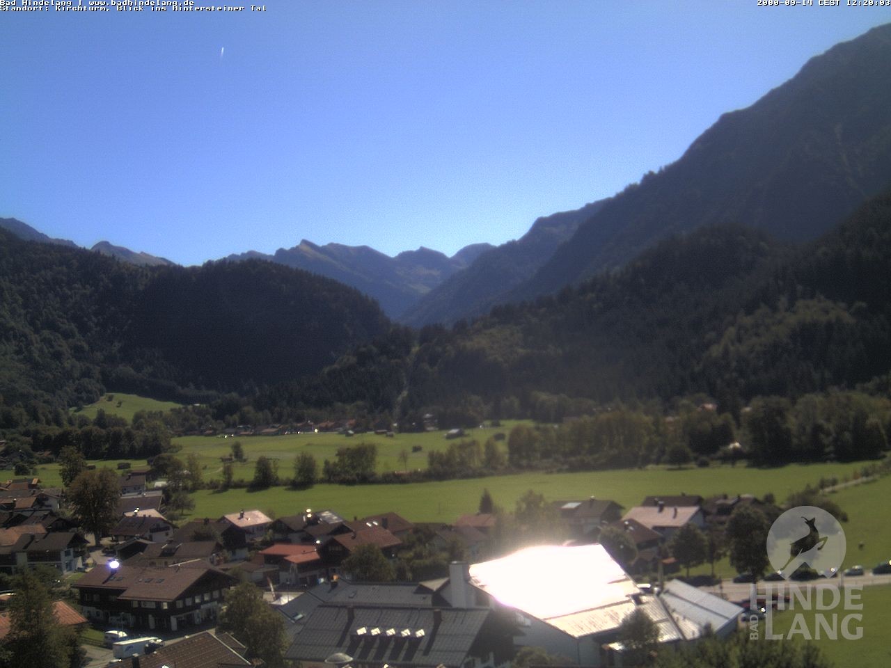 Archiv Foto Webcam Kirchturmblick Richtung Hintersteiner Tal