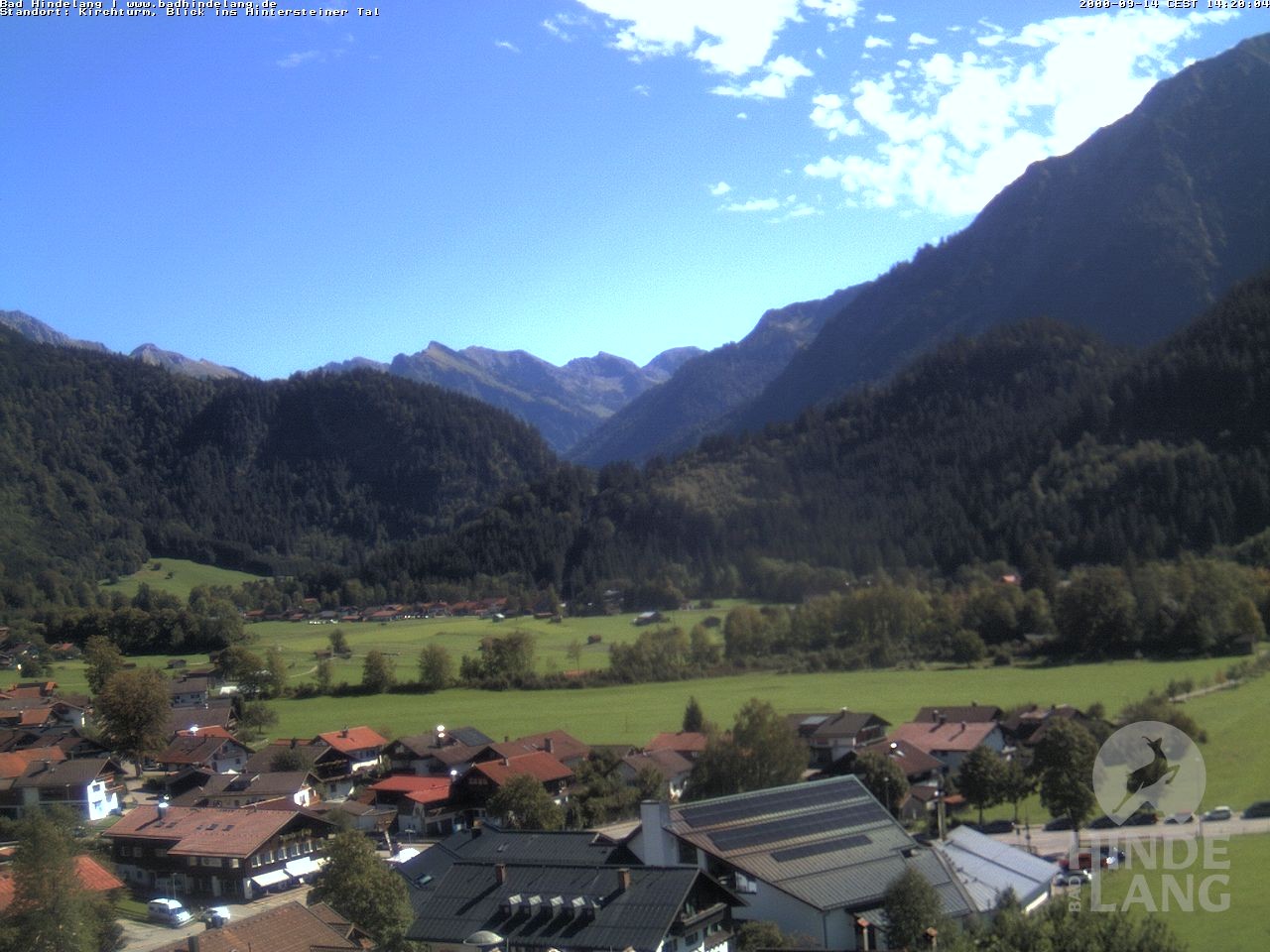 Archiv Foto Webcam Kirchturmblick Richtung Hintersteiner Tal