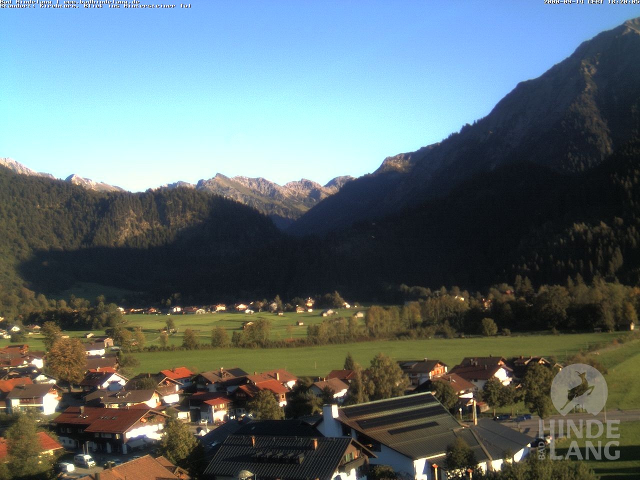 Archived image Webcam View of the church Bad Hindelang