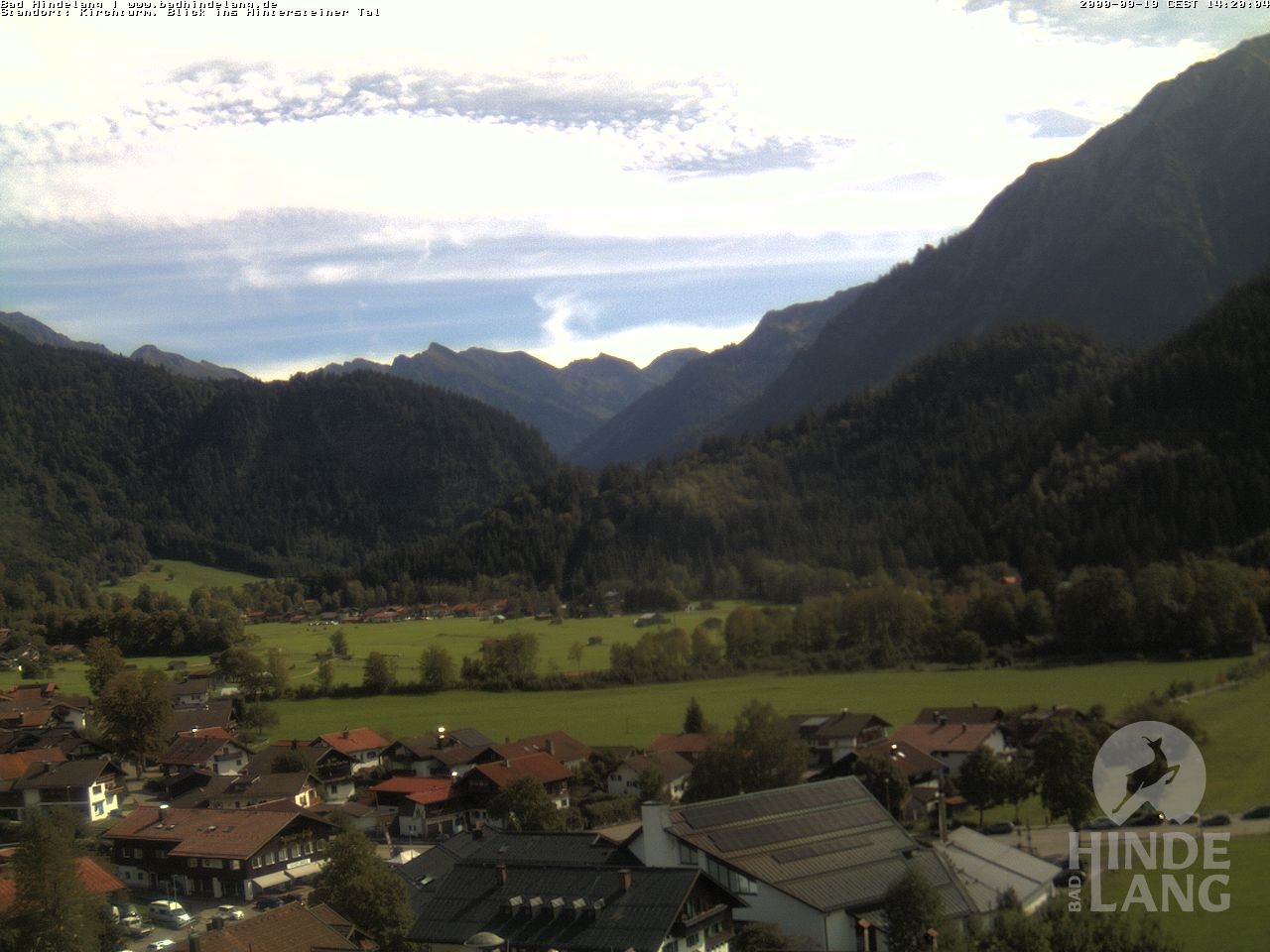 Archiv Foto Webcam Kirchturmblick Richtung Hintersteiner Tal
