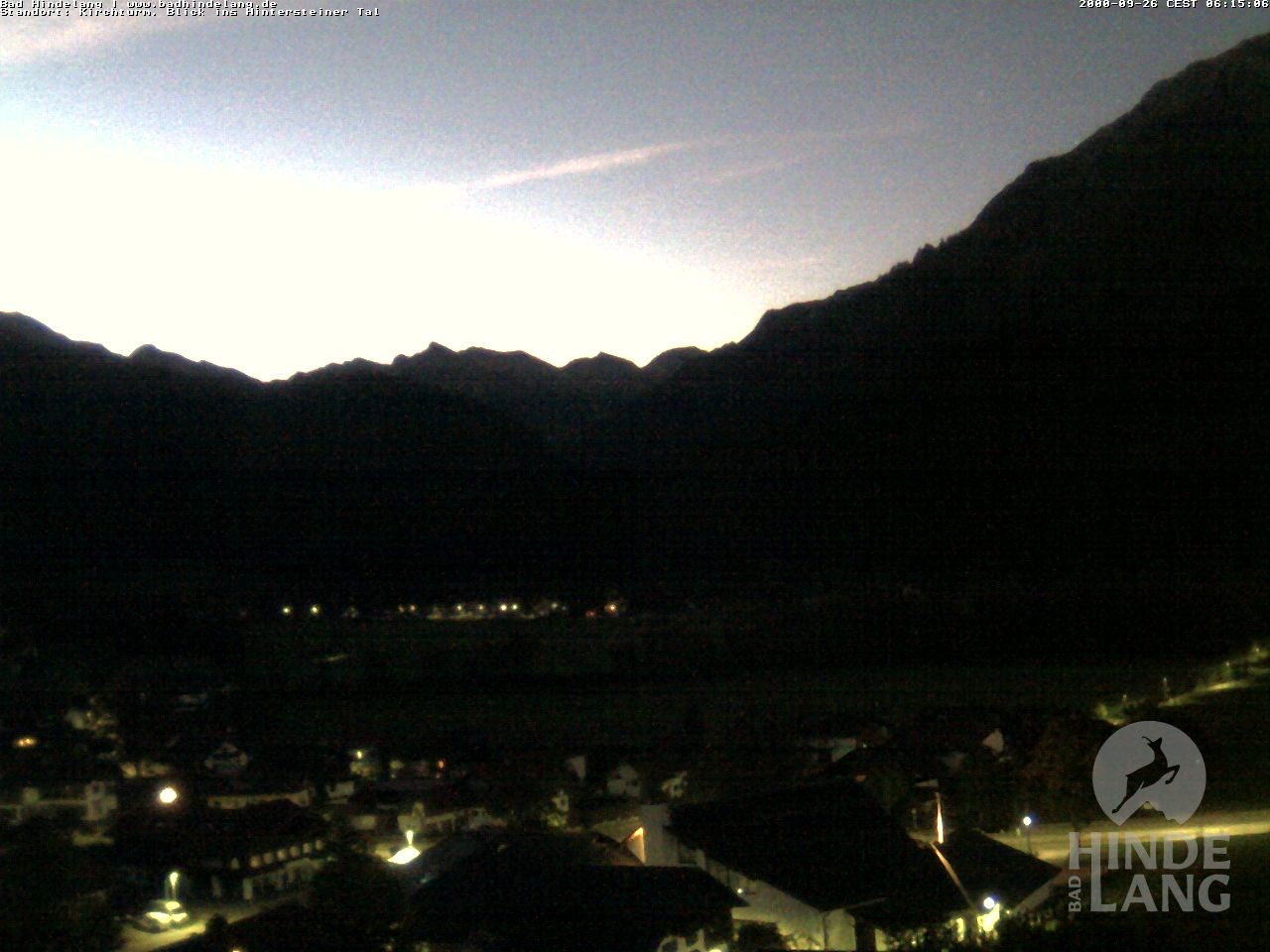 Archived image Webcam View of the church Bad Hindelang