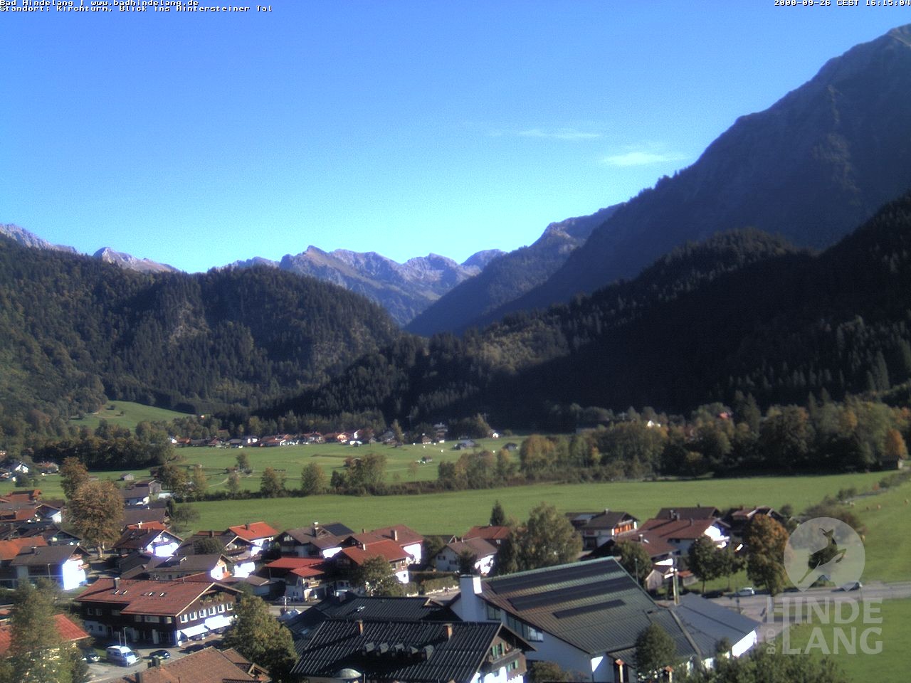 Archived image Webcam View of the church Bad Hindelang