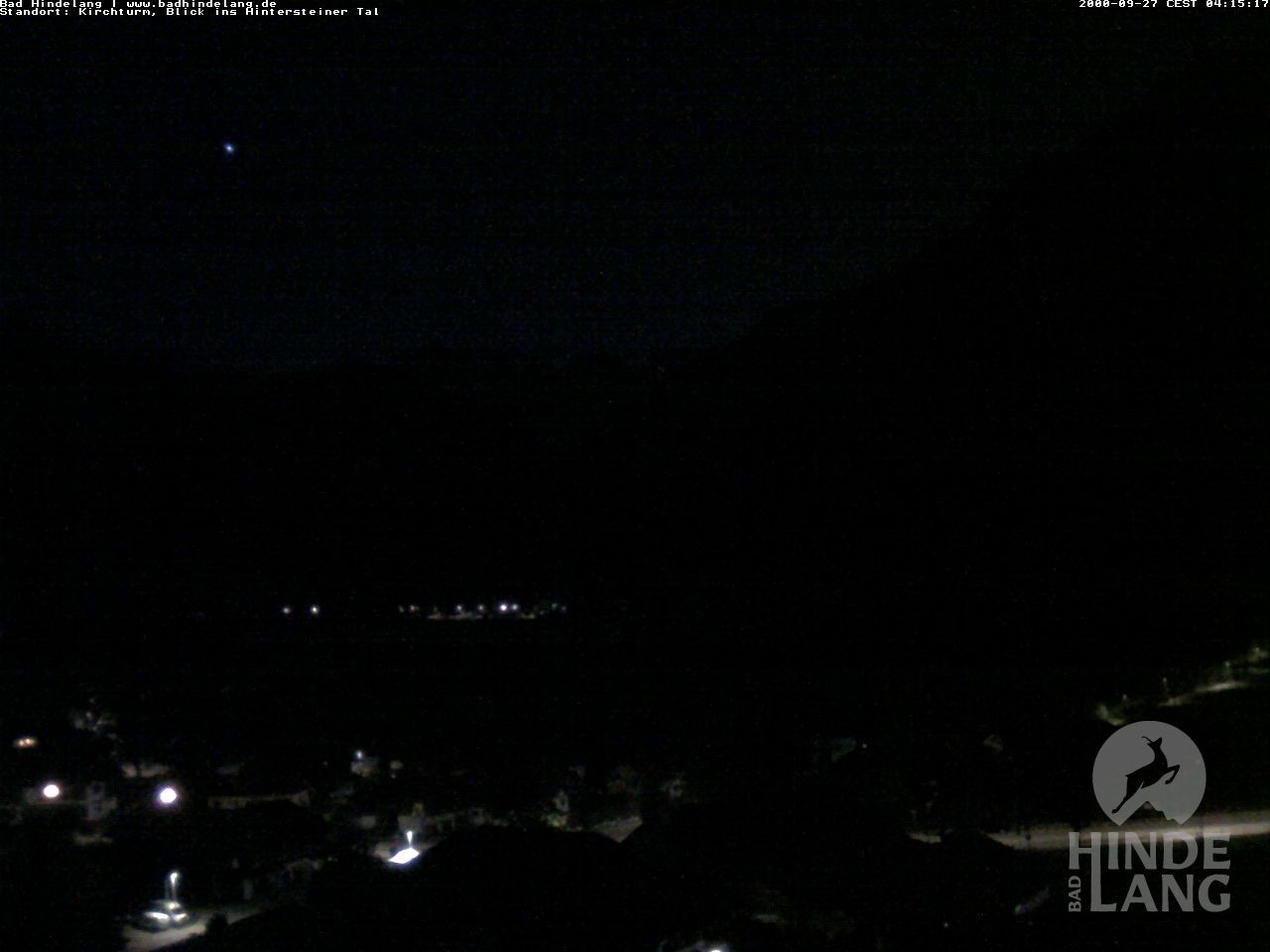 Archiv Foto Webcam Kirchturmblick Richtung Hintersteiner Tal