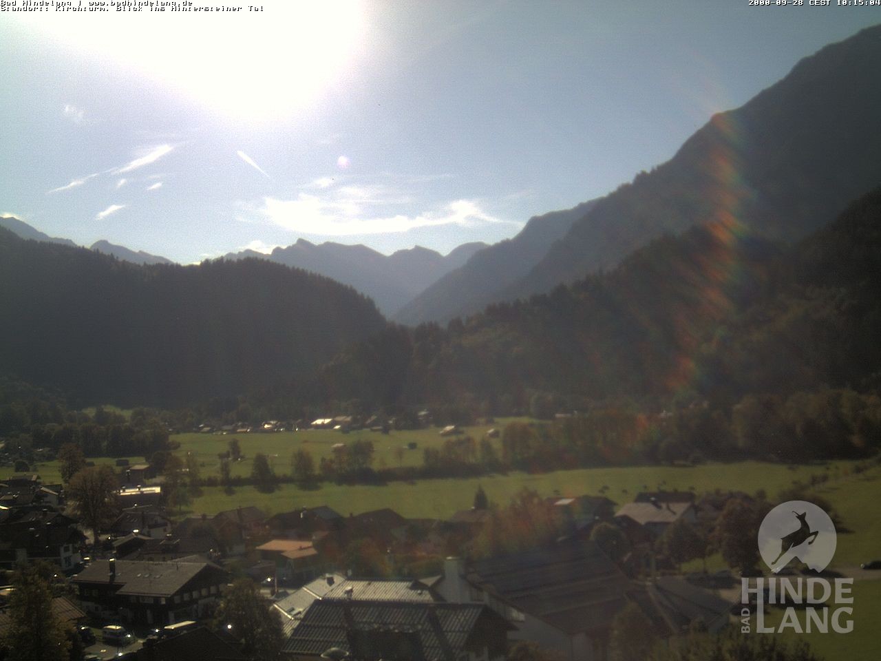 Archiv Foto Webcam Kirchturmblick Richtung Hintersteiner Tal