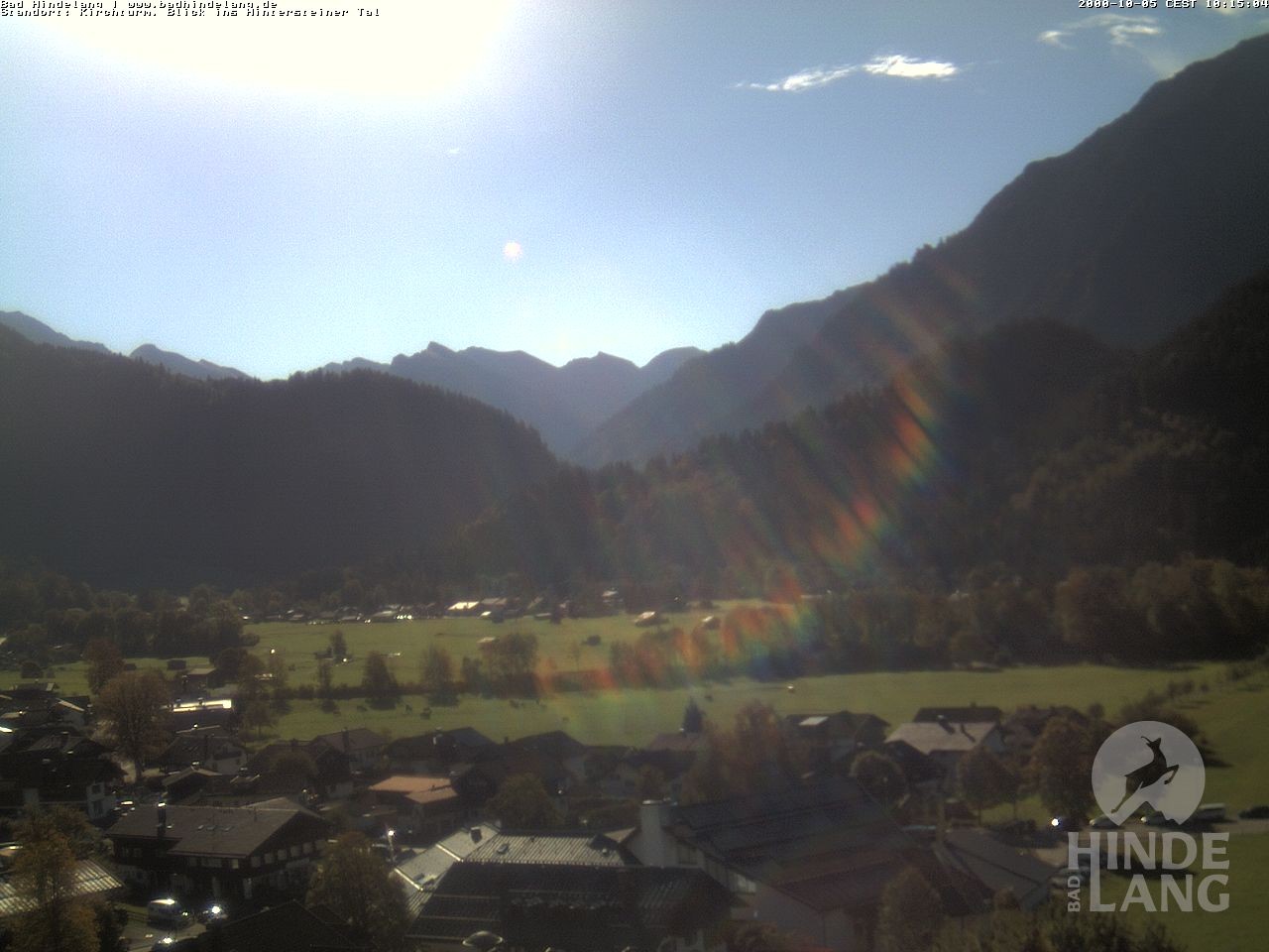 Archiv Foto Webcam Kirchturmblick Richtung Hintersteiner Tal
