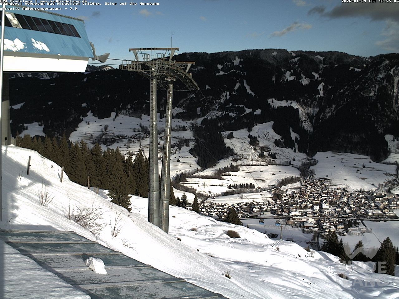 Archived image Webcam Mountain station Hornbahn