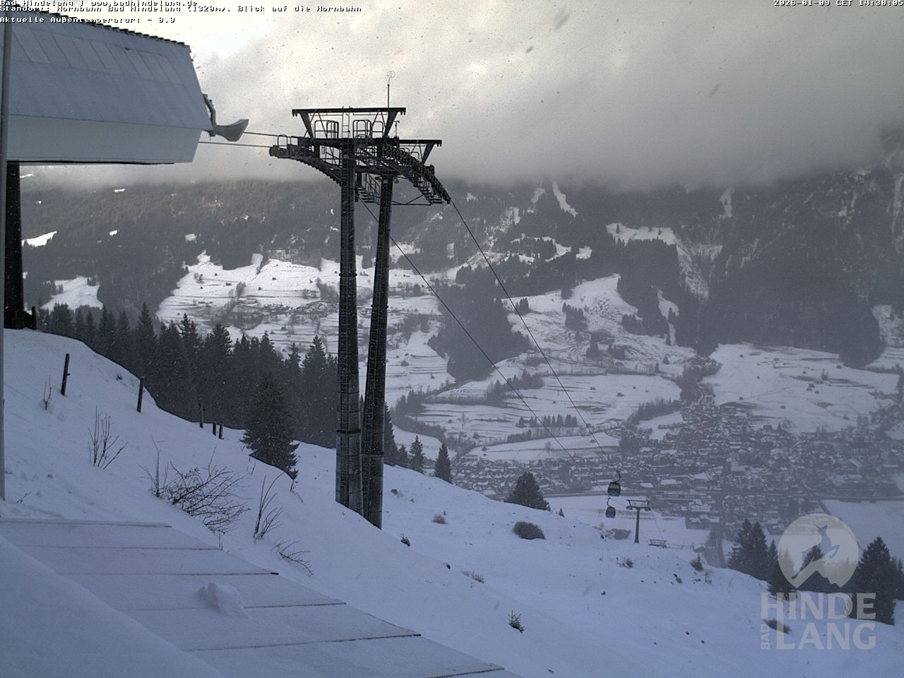 Archived image Webcam Mountain station Hornbahn