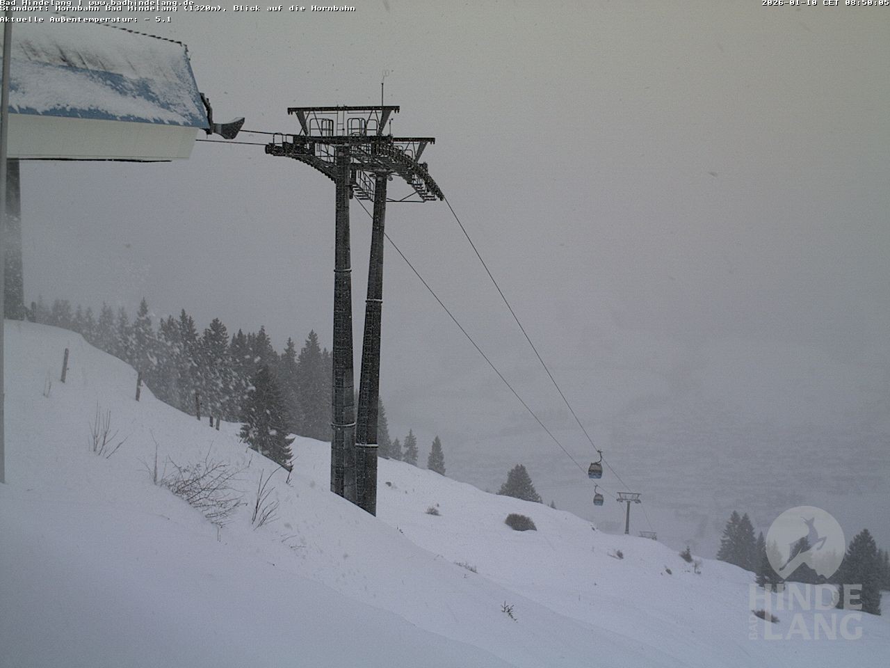 Archived image Webcam Mountain station Hornbahn
