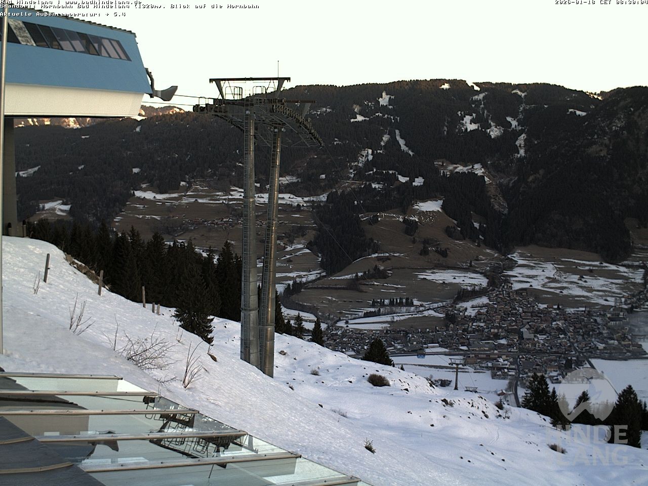 Archiv Foto Webcam Aussicht auf Bad Hindelang von der Hornbahn Bergstation