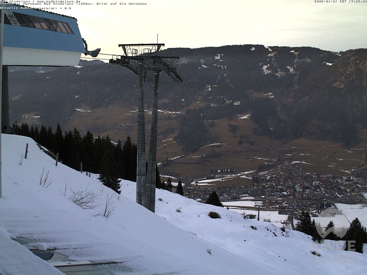 Archiv Foto Webcam Aussicht auf Bad Hindelang von der Hornbahn Bergstation