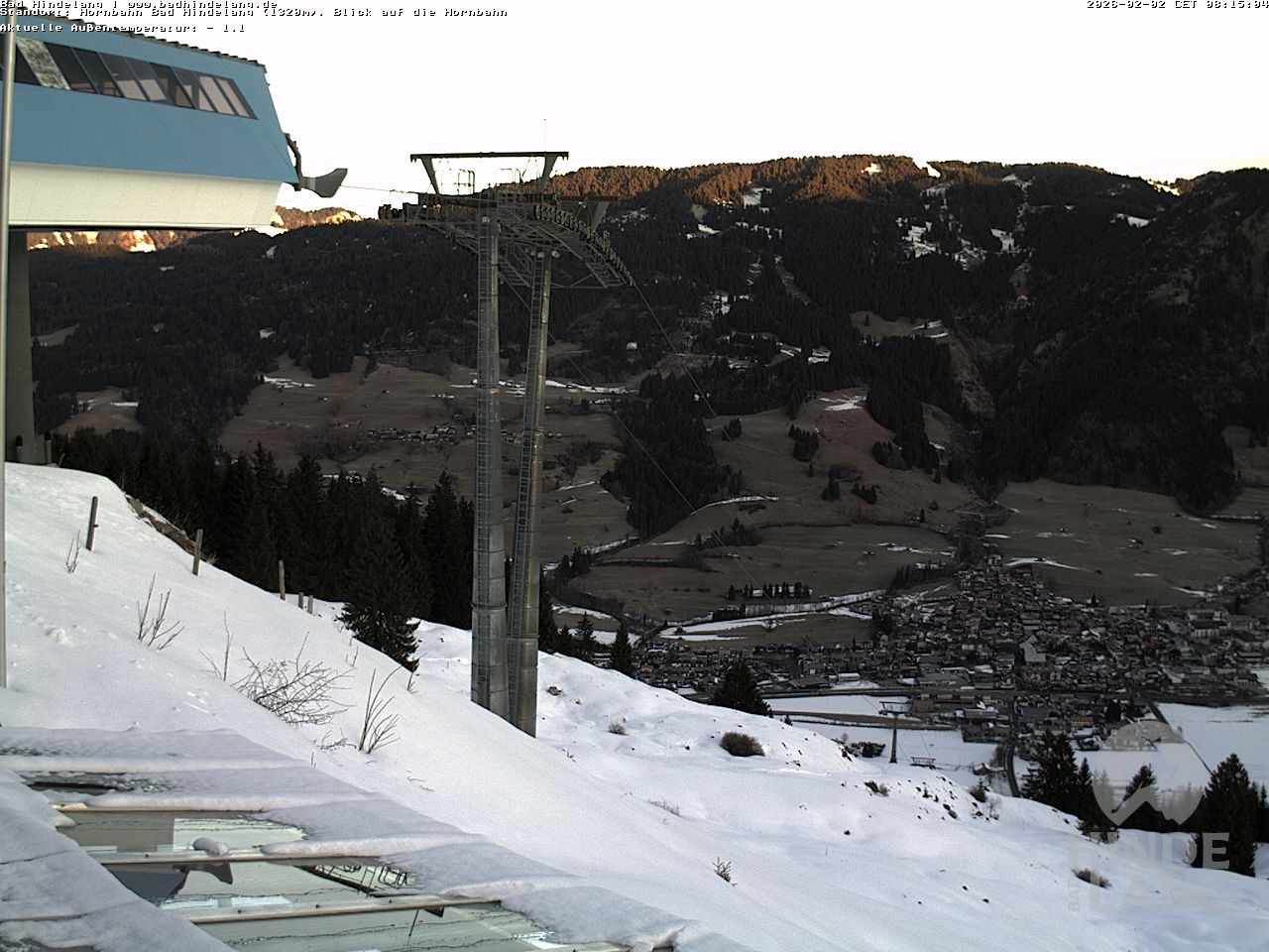 Archiv Foto Webcam Aussicht auf Bad Hindelang von der Hornbahn Bergstation