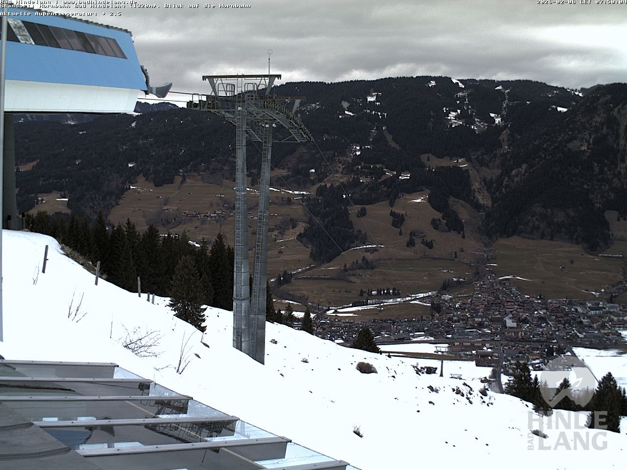 Archiv Foto Webcam Aussicht auf Bad Hindelang von der Hornbahn Bergstation